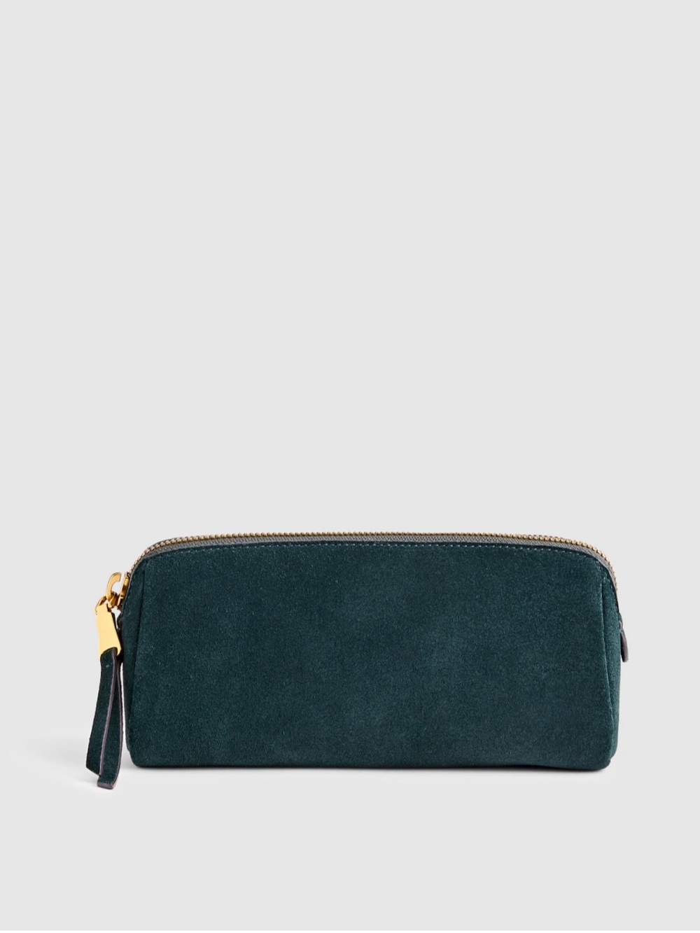 Madewell suede makeup pouch midnight forest NWOT